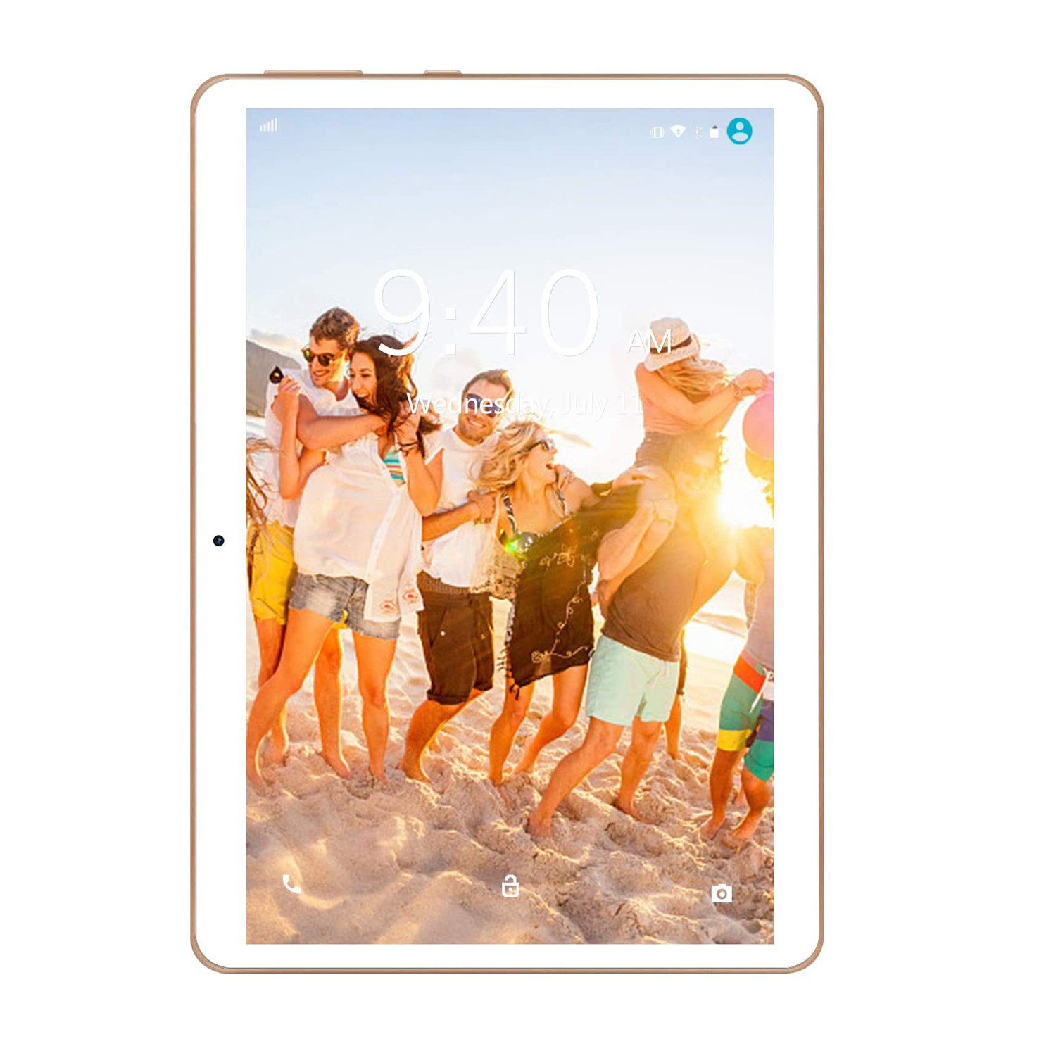 4G LTE Tablet 10 Inch Android 9.0 Pie YOTOPT, 64GB, 4GB RAM Dual SIM Tablet GPS, WiFi, Bluetooth, Type-c (White)